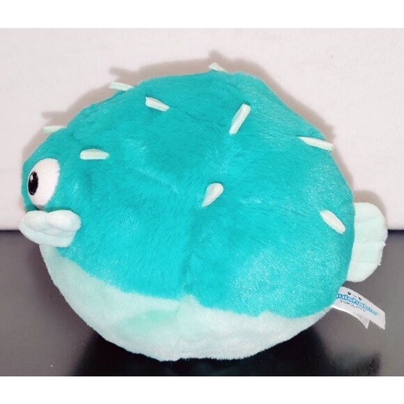 Squishable Blue Puffer Fish Plush Stuffed Animal Soft Snugglemi Snackers 7" - Picture 5 of 10